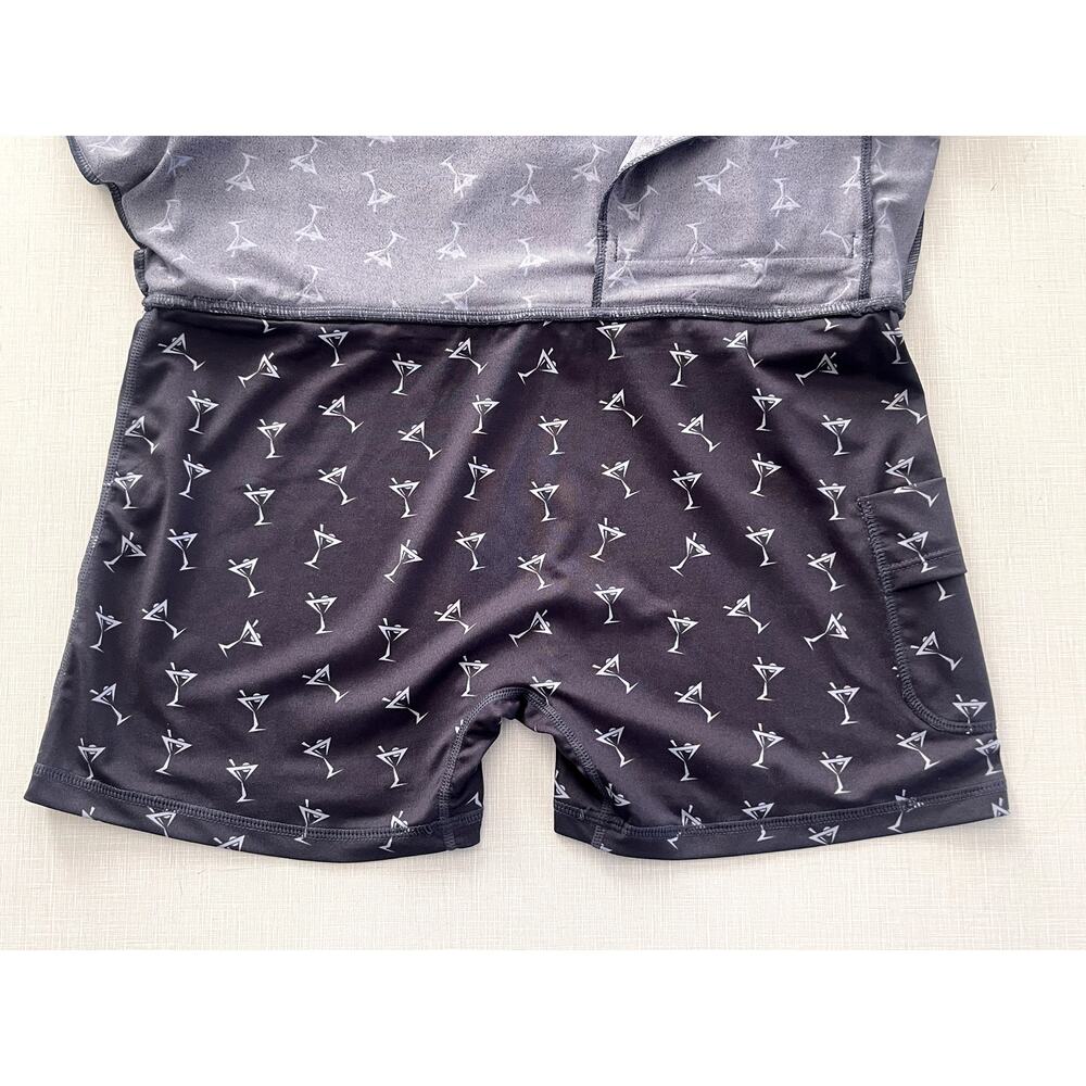 Golftini Sz L Asymetrical Skort Blue Print Stretch Pickleball Tennis Golf Pocket - Picture 8 of 12